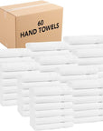 Arkwright Bathroom Hand Towels Set of 6 - (Bulk Case of 60) Super Soft 100% Cotton, 600 GSM Quick Dry & Absorbent, Luxury Bath Essentials for Hotels, Spa, Hosts, and Vacation Rentals, Dove White