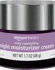Amazon Basics Triple Replenishing Moisturizer, Night Cream, 1.7 Ounces, 1-Pack