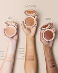 No Makeup Makeup Long-Lasting Lightweight Foundation & Brush Duo | Cruelty-Free, Fragrance-Free, Buildable, Transfer-Proof Liquid Makeup (Deep)