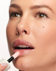 MAKE Beauty Serum Balm Hydrating Lip Oil. Vegan moisturizing lip gloss with plumping effect. Lip treatment cream for soft, smooth, shiny lips - Shade, Halo Moon