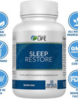 Sleep Restore - Tranquil Sleep Formula with L-Theanine, GABA, 5-HTP, Magnesium, Melatonin & More - 60 Veg Capsules for Deep, Refreshing Sleep & Overall Well-Being