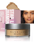 AKARY Dark Complexion Translucent Setting Powder, Shimmer Finishing