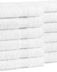 Arkwright Bath Washcloths 12 Pack - Super Soft 100% Cotton, 600 GSM Quick Dry & Absorbent, Luxury Face & Body Wash Cloth Towels for Hotels, Spa, and Vacation Rentals, Dove White
