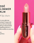 Winky Lux Glimmer Balm, pH Lip Balm, Color Changing Lipstick and Tinted Lip Balm, Vegan & Cruelty Free, Hydrate & Plump, Pink Shimmer Lipstick, Rose
