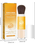 Mineral Sunscreen Setting Powder, Natural Translucent Mineral Brush All Skin