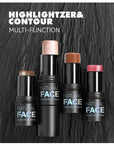 3 Pcs Face Contour Sticks Set, Shades with