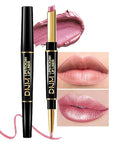 2-in-1 Light Pink Lip Liner & Lipstick Set Kit for Women, Matte Lips Kit with Lip Liner Lip Stains Long Lasting Waterproof 24 Hour Lipstick and Lip Liners Combo Lipliners Pencil Set 16