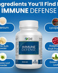 Immune Defense 600mg | 60 Veg Capsules. Enhance Immune Health with a Potent Blend of Graviola Leaf, Raspberry Fruit, Green Tea, Turmeric, Garlic. Boost Your Well-Being Naturally.