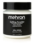 Mehron Makeup Setting Powder | Loose Powder Makeup | Loose Setting Powder Makeup Perfect for Halloween 1 oz (28 g) (Ultra White)