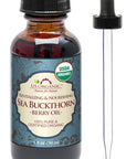 US Organic Sea Buckthorn Berry (Fruit) Oil, Supercritical CO2 extracted, USDA Certified Organic,100% Pure Virgin, Unrefined in Amber Glass Bottle, Face, Hair, spot Treatment, Anti Aging, 1 oz (30 ml)