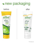 Alba Botanica Aloe Vera Gel for Skin, Cooling After Sun Treatment for Face and Body, Made with Purity Certified 80% Aloe Vera Gel Formula, 8 fl. oz. Tube (Packaging May Vary)