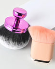 Blend & Blur Extra Large Beauty Soft Body Makeup Brush,Face Self Tanner 2 Pack—Wide Round Head Kabuki Brush Tanning Applicator Set, Powder,Professional Leg Makeup Tool with Drawstring Bag