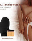 2 in 1 Tanning Mitts Self Tanner Mitt Applicator Self Tanning Mitt and Brush,Tanning Gloves for Self Tan Mitt Applicator Kit Self Tanner Brush Self Tanning Kit for Lotion,Sunless,Spray Tan,Face,Body