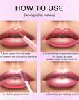 evpct Warm Pink Metallic Glitter Lip Liner and Lipstick Combo Lip Gloss Stain Set Makeup for Women Long Lasting Waterproof 24, Baby Pink Metallic Shimmer Frosted Iridescent Glossy Liquid Lipstick 12