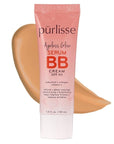 pūrlisse Ageless Glow Serum BB Cream SPF 40 - Glow BB Cream with SPF Enriched with Bakuchiol & Vitamin C to Help Improve Firmness & Reduce Wrinkles for Dewy Skin - Medium Golden (1.4 oz)