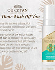 Body Drench Quick Tan Instant Wash-Off Self Tanner – 24-Hour Sunless Self Tanning Lotion for Face & Body, Natural-Looking Bronze Glow, Fake Tan 6 fl oz