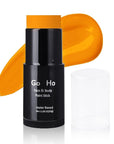 Go Ho Orange Face Paint Stick,Water Based Washable Face Body Paint Stick,Non-toxic Full-coverage Cream Body Paint for Adults Children Halloween Cosplay SFX Tiger Pumpkin Makeup