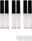 1.3ml Empty Lip Gloss Tube Lip Gloss Wand Bottles Containers Pack of 10 (Black Cap)