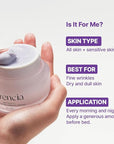 Hyssop Blurring Cream, Intense Collagen Face Moisturizer & Night Repair Cream for Anti-Aging, Nourishing Skin Barrier, Premium Korean Skincare, 1oz