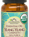 US Organic Ylang Ylang Essential Oil – 100% Pure Complete Grade, USDA Certified, Steam Distilled from Cananga Odorata – Floral Scent for Diffuser, Perfumery, Skincare – Sourced from Madagascar, 10ml