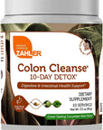 Zahler Colon Cleanse 10-Day Detox Cleanse - Cucumber Mint Flavor - Herbal Digestive Wellness - Colon Cleanser & Detox for Bowel Movement, Body Detox, Digestion Aid for Women and Men - 3.5 oz Jar