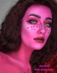 Go Ho Pink Face Body Paint Stick,Water Based Washable Face Paint Stick,Non-toxic Full-coverage Cream Pink Body Paint for Adults Children Halloween Cosplay SFX Makeup