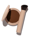 No Makeup Makeup Long-Lasting Lightweight Foundation & Brush Duo | Cruelty-Free, Fragrance-Free, Buildable, Transfer-Proof Liquid Makeup (Deep)