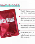Lapcos red wine sheet mask,