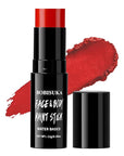 BOBISUKA Red Face & Body Paint Stick Water-Based Washable Face Paint Makeup Stick for Halloween Skeleton, Skull, Devil, Goth, Clown, Joker Cosplay, SFX, Sports Eye Black & Costume Party