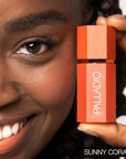 Palladio Liquid Blush for Cheeks & Lips 2-in-1 Makeup Face Blush, Weightless Cream Formula, Smudge Proof Long-Wearing Pigmented Blush, Natural Look Makeup Face Blushes, Dewy Finish, Sunny Coral