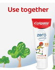 Colgate Zero Kids Toothbrush with Extra Soft Bristles and Suction Cup Holder, BPA Free - 2 Count