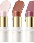 3 Pcs UNIVERSAl Contour Stick Set,Cream Blush & All Skin