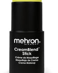 Mehron Makeup CreamBlend Stick | Face Paint, Body Paint, & Foundation Cream Makeup | Perfect for Halloween .75 oz (21 g) (Ogre Green)
