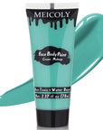 MEICOLY Cream Teal Face Body Paint,2.37Oz Large Tube Water Based Body Paint Face Painting for Adults and Kids,Halloween Face Paint Stage SFX Special Effects,Cosplay Facepaint Peacock Makeup