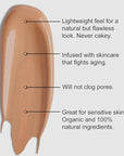 Organic Aloe-Based LUX Liquid Foundation, Natural Vegan Gluten-Free