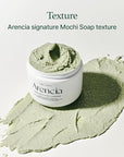 ARENCIA Korean Rice Mochi Face Cleanser & Daily Scrub - Moisturizing, Brightening & Deep-Cleansing - All Skin Types, Vegan, Organic - with Rice Powder, Rice Water & Green Tea (1.76oz)