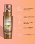Jergens Natural Glow Instant Sun Body Mousse, Self Tanner for Deep Bronze Tan, Sunless Tanning Body Bronzer for Natural Looking Color Instantly, 6 Oz