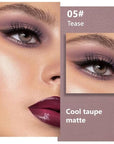 Taupe Matte Single Eyeshadow Makeup, Neutral Powde Eye Shadow for Older Women, Lavender Plum Mauve Matte Eyeshadow Palette Pigmented Waterproof Everyday Natural Eye Makeup, sombras para ojos 05