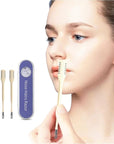 2-in-1 Nasal Hair Cutter for Women,3pcs Double Sided Nasal Hair Cutter,Nostril Hair Remover Tool, 360° Rotating Nose Hair Trimmer with Ear Digger for Men and Women Manual Nose Hair Trimmer