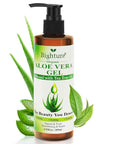 Organic Aloe Vera Gel with Tea Tree Oil for Face & Body, Freshly-cut Aloe Vera Gel Ideal for Skin, Scalp, & Hair Hydration, Calming Moisturizer for Soothing After Sun Care Relief, 6.93 oz