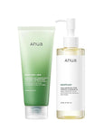 Anua Double Cleanser Duo for Facial Cleansing : Heartleaf Pore Control Cleansing Oil & Heartleaf Quercetinol Pore Deep Cleansing Foam for Double Cleansing, Korean Skincare