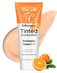 NICEFACE Tinted Sunscreen for Face with SPF 40 - UV Protection - Moisturizer & Lightweight Facial Sunscreen with Vitamin C and Vitamin E, for All Skin Type (40ml), Bronze