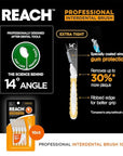 Reach Interdental Brush Cleaners, 0.7mm, Extra Tight, Sensitive Gum Protection, Plaque Remover for Teeth, Braces Flossers, Braces Brush, Dental Toothbrushes, Oral Care, 1 Pack, 10 Count