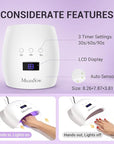 Melodysusie 54w uv led nail