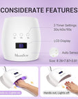 Melodysusie uv nail lamp, plus30t