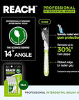 Reach Interdental Brush Cleaners, 1.3mm, Wide, Sensitive Gum Protection, Plaque Remover for Teeth, Braces Flossers, Braces Brush, Dental Toothbrushes, Oral Care, 6 Pack, 10 Count