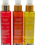 Bath & Body Works VACATION VIBE, PINK PARADISE, SOLAR SHINE Diamond Shimmer Mist - Gift Set with a Blue Bow for Holiday - 4.9 fl oz each - Summer Scents
