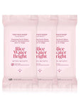 THE FACE SHOP X GLAMZILLA Rice Water Bright Cleansing Wipes On-the-Go Bundle for Face, Moisturizing, Infused with Rice Extract, Cleansing Facial Wipes, 25 Count (Pack of 3)