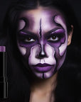 BADCOLOR Dark Purple Face Body Paint Stick, Sweatproof Eye Black Body Paint Sticks for Sports, Non-Toxic Facepaint for Halloween SFX Makeup Cosplay Joker Zombie Vampire Costume Parties