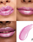 evpct Pink Metallic Glitter Lip Liner and Lipstick Combo Lip Gloss Stain Set Makeup for Women Long Lasting Waterproof 24, Rose Pink Metallic Shimmer Frosted Iridescent Glossy Liquid Lipstick 21